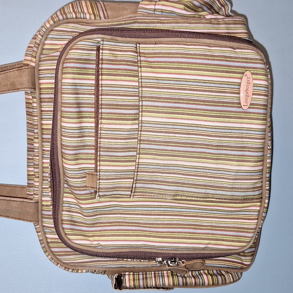 π 4 piece Longaberger bags set. Hobo, cell cosmetics, tote. Striped. - Picture 13 of 17
